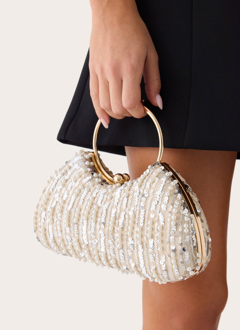Orina Sequin Handbag - Gold/Silver