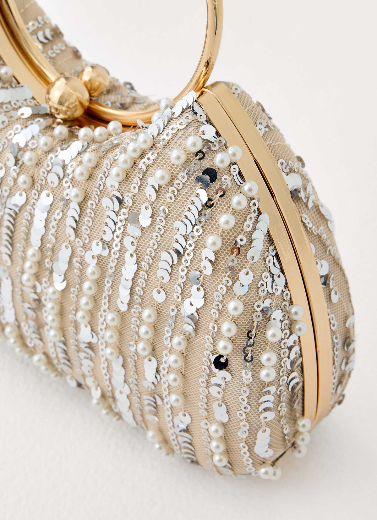 Orina Sequin Handbag - Gold/Silver