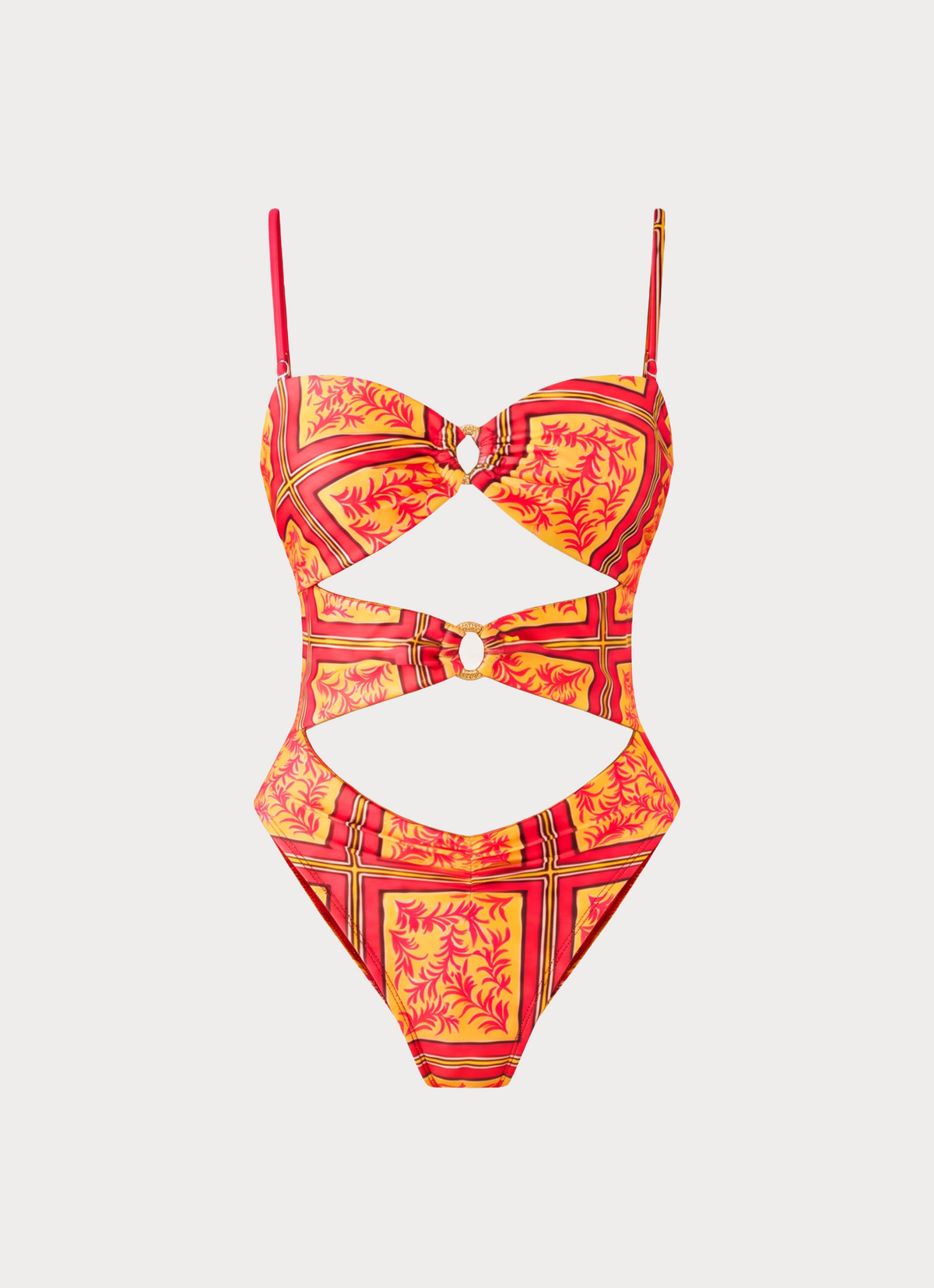 Papaya Coast One Piece Swimsuit - Saffron Palm Print
