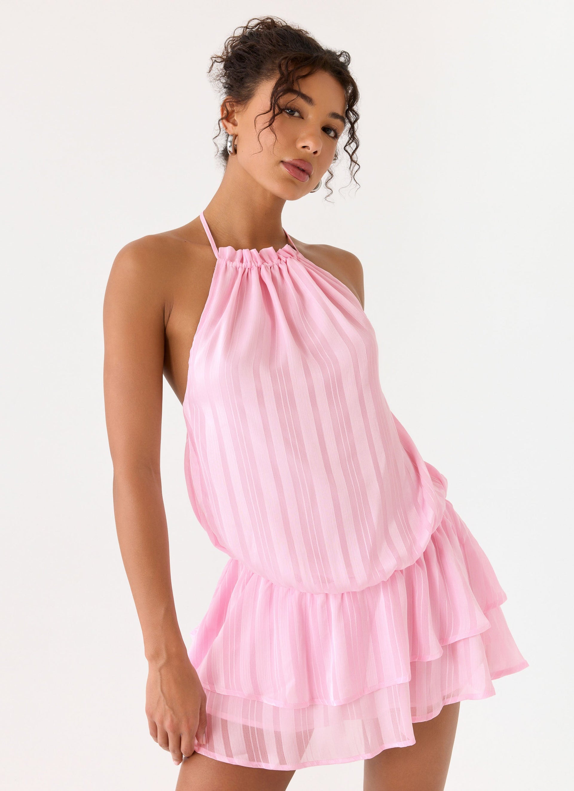 Sorority Rush Dress | Parade Halter Mini Dress