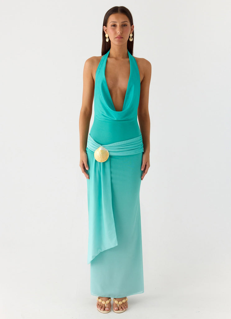 Paradox Shell Maxi Dress - Mint Ombre Peppermayo US Paradox Shell Maxi Dress - Mint Ombre Peppermayo US