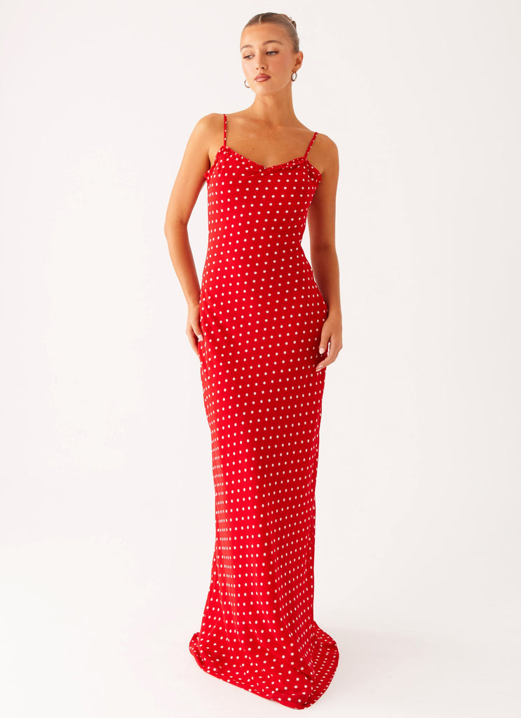 Pareo Maxi Dress - Red Polka Dot Peppermayo US Pareo Maxi Dress - Red Polka Dot Peppermayo US