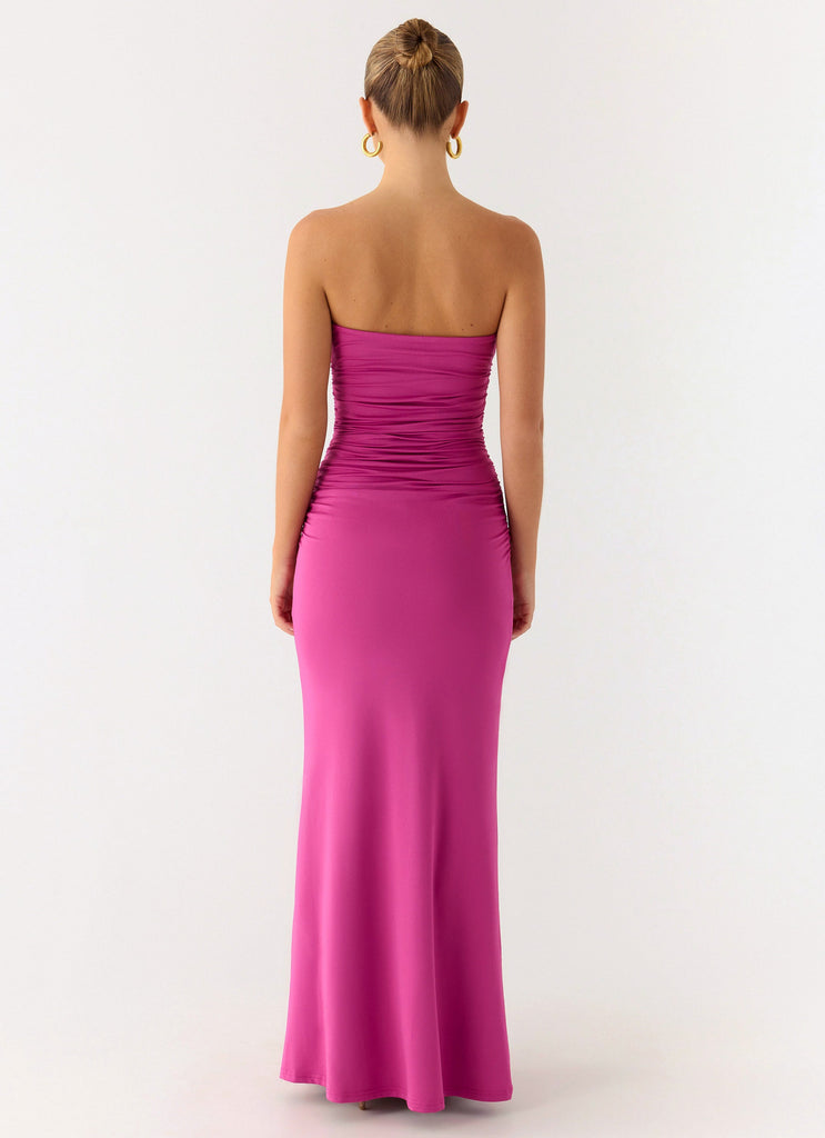 Party After Party Shell Maxi Dress - Fuchsia
