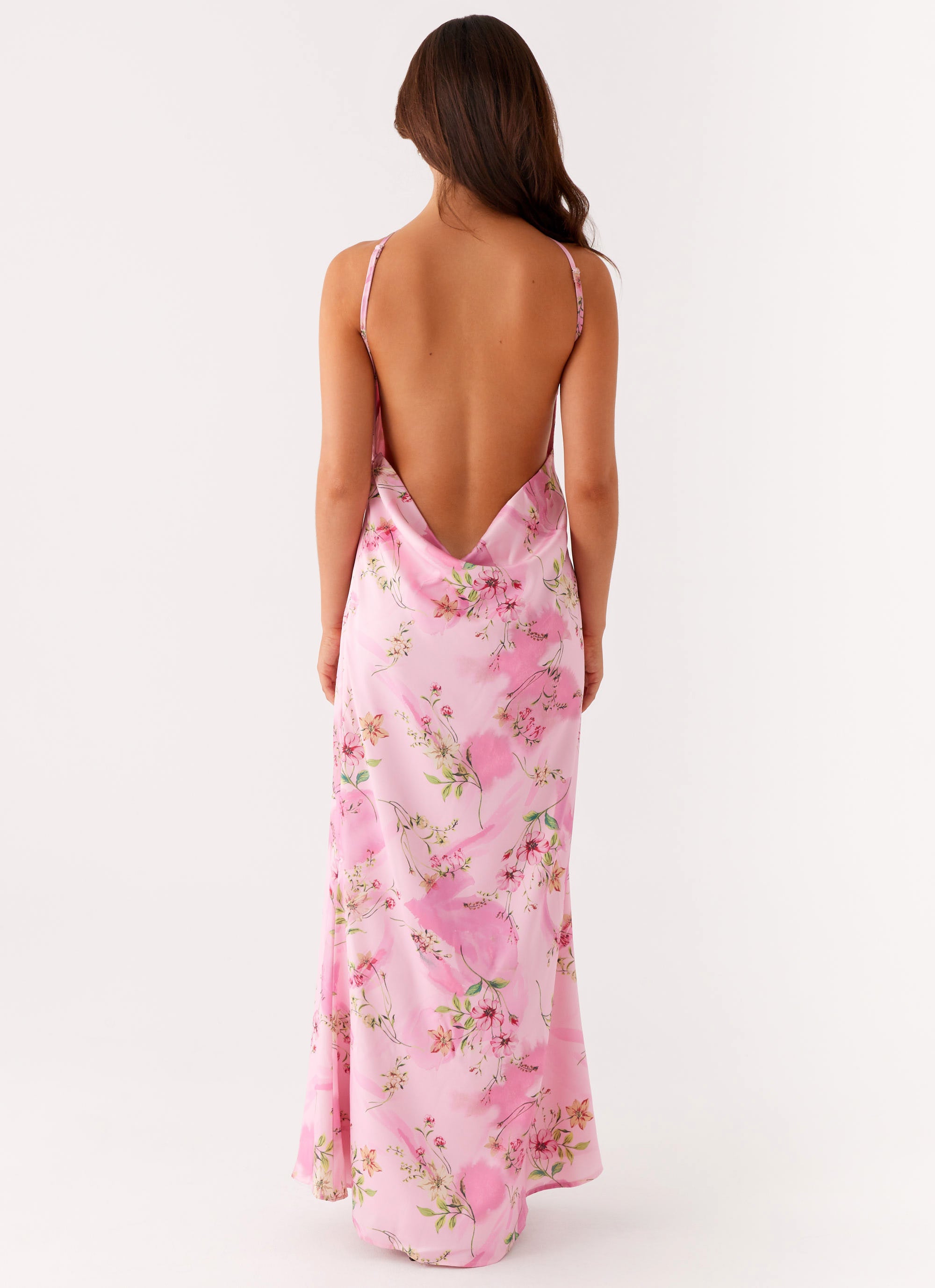 Pascal Maxi Dress - Pink Floral Print β Peppermayo US