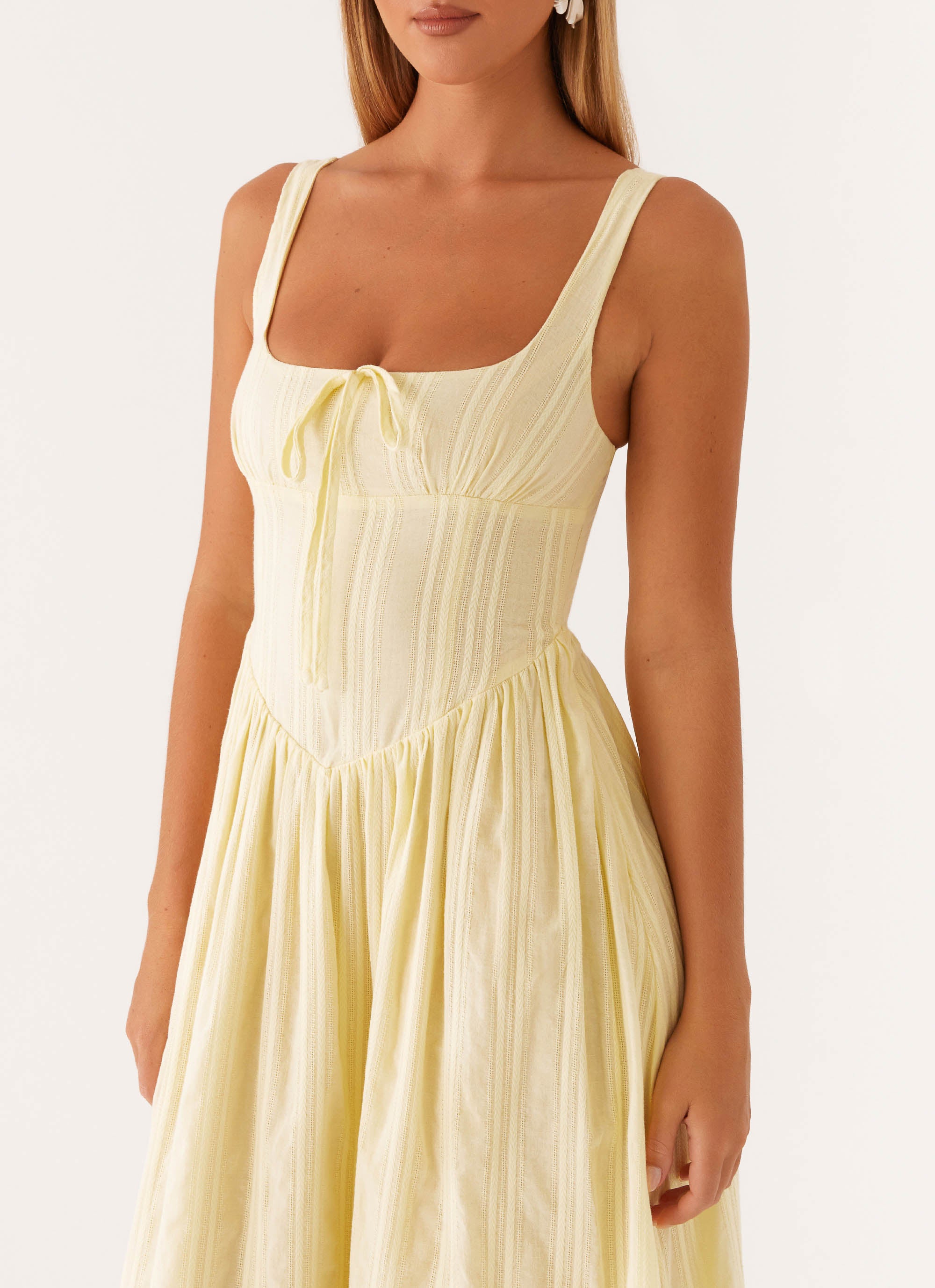 Pascuelle Midi Dress - Yellow Yellow / US 12 Pascuelle Midi Dress - Yellow Yellow / US 12