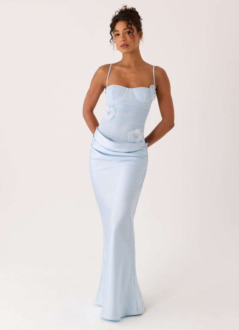 Peasella Maxi Dress - Blue