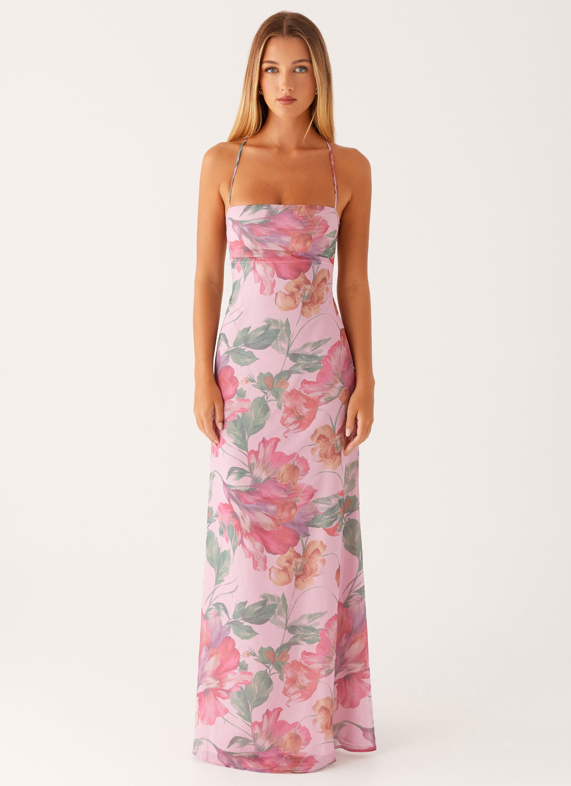 Peggy Maxi Dress - Pink Floral – Peppermayo US