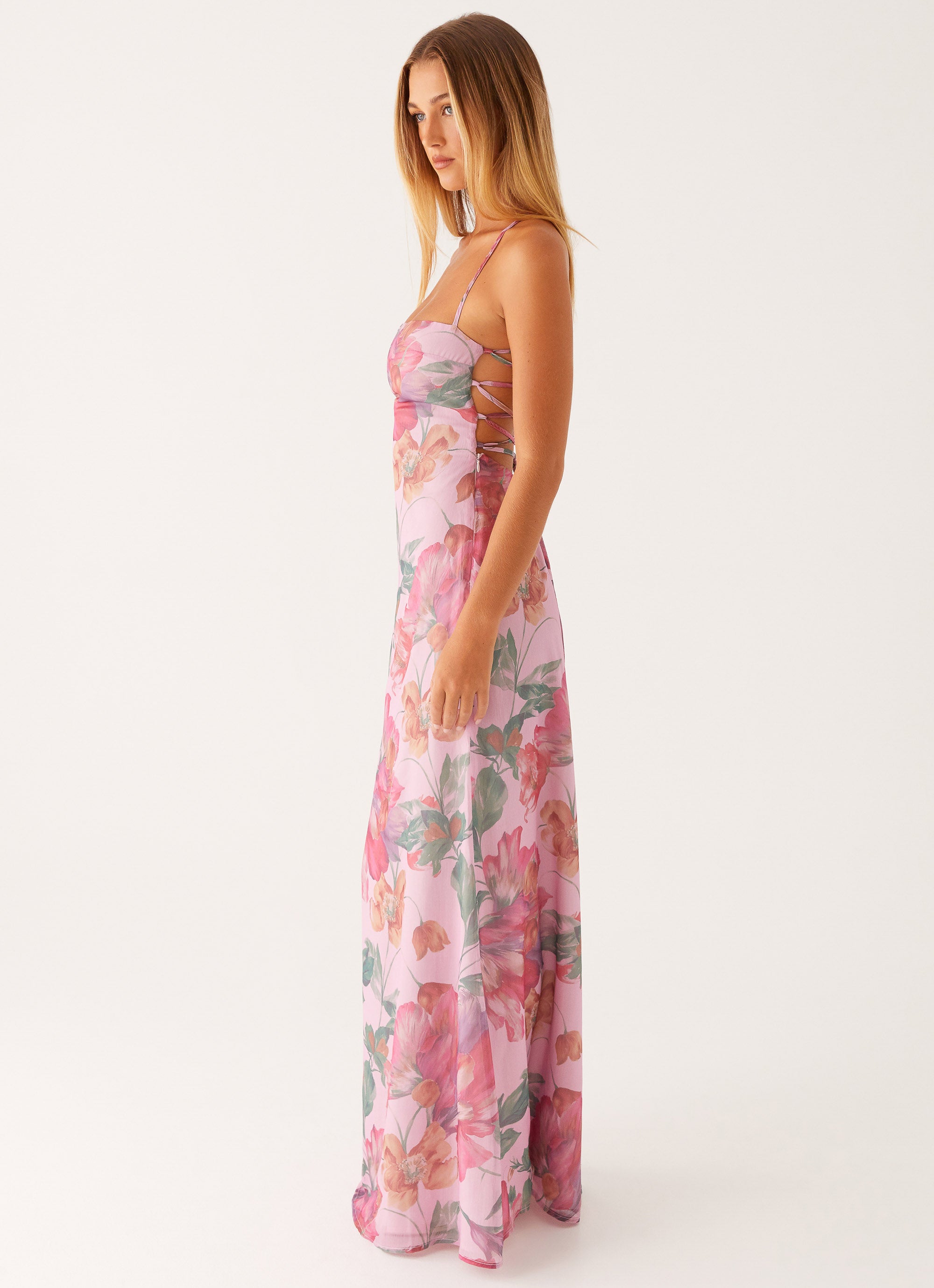 Peggy Maxi Dress - Pink Floral – Peppermayo US