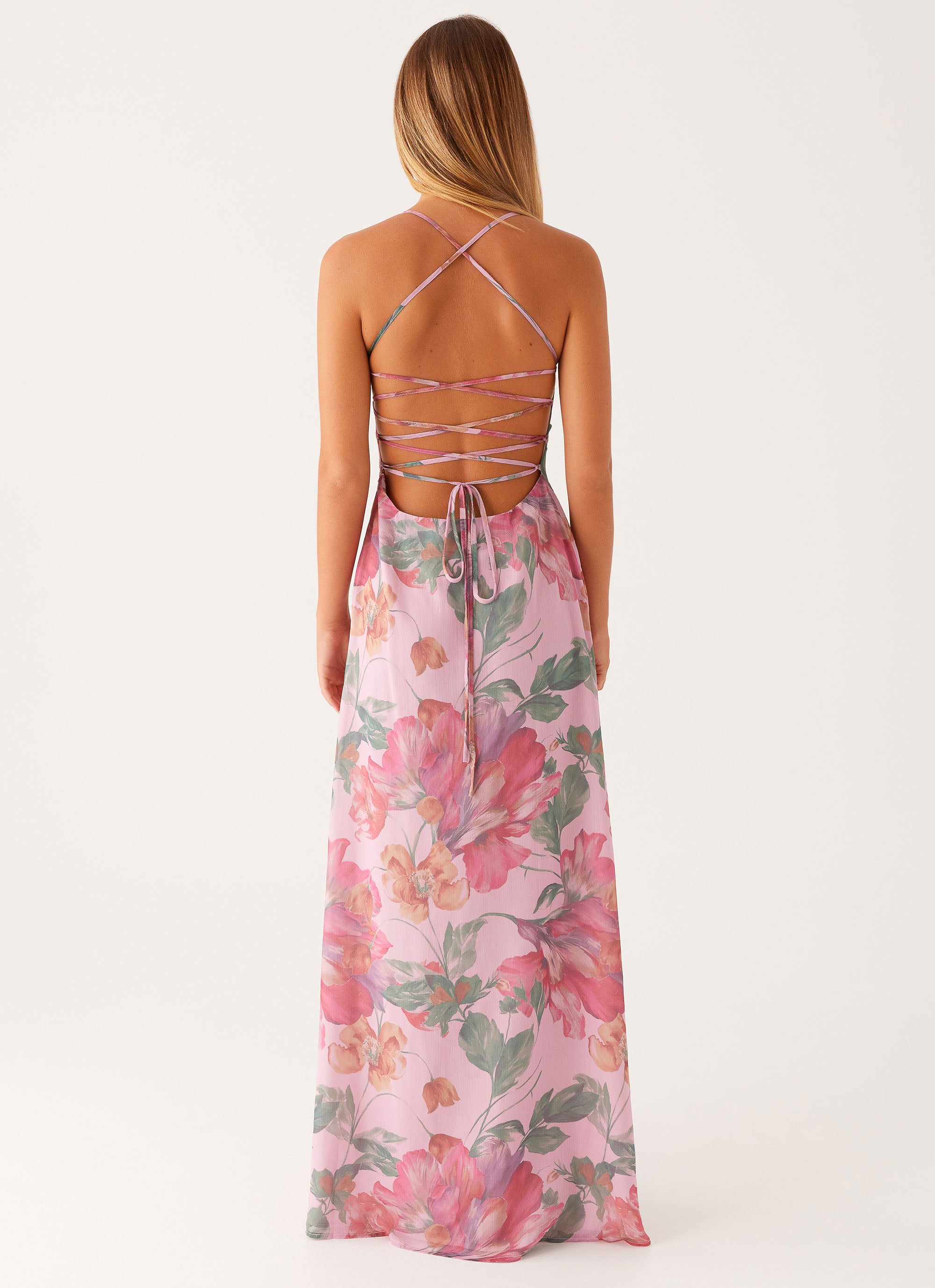 Peggy Maxi Dress - Pink Floral – Peppermayo US