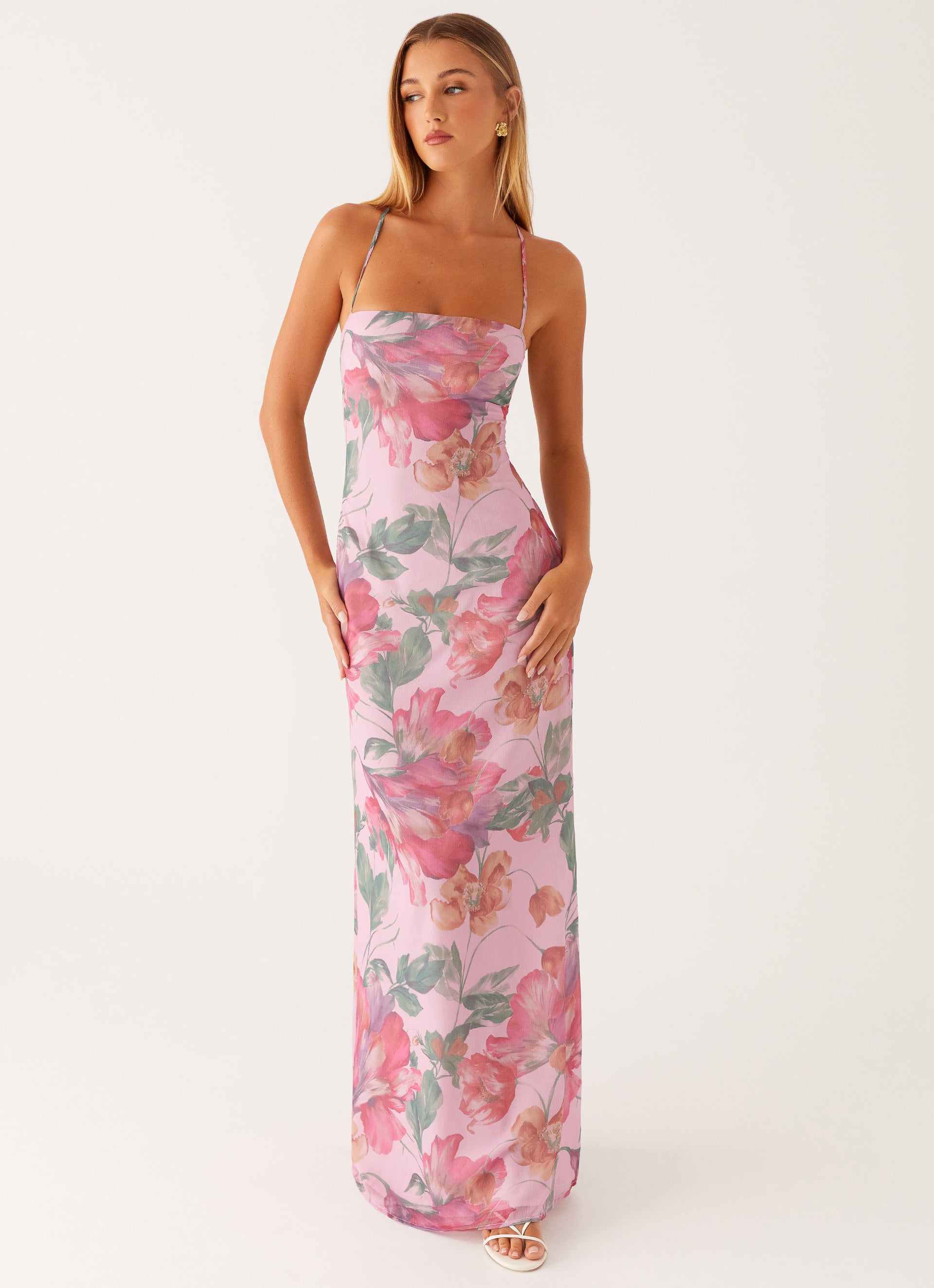 Peppermayo Dresses | Floral Pink Maxi Dress | Color: Pink | Size: 6