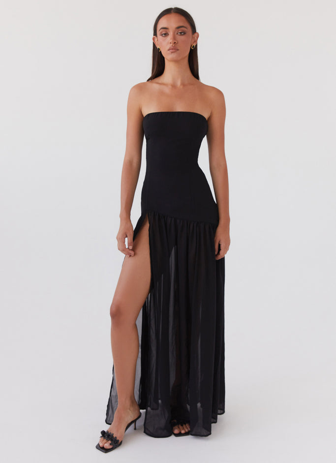 Eden Strapless Maxi Dress - Black
