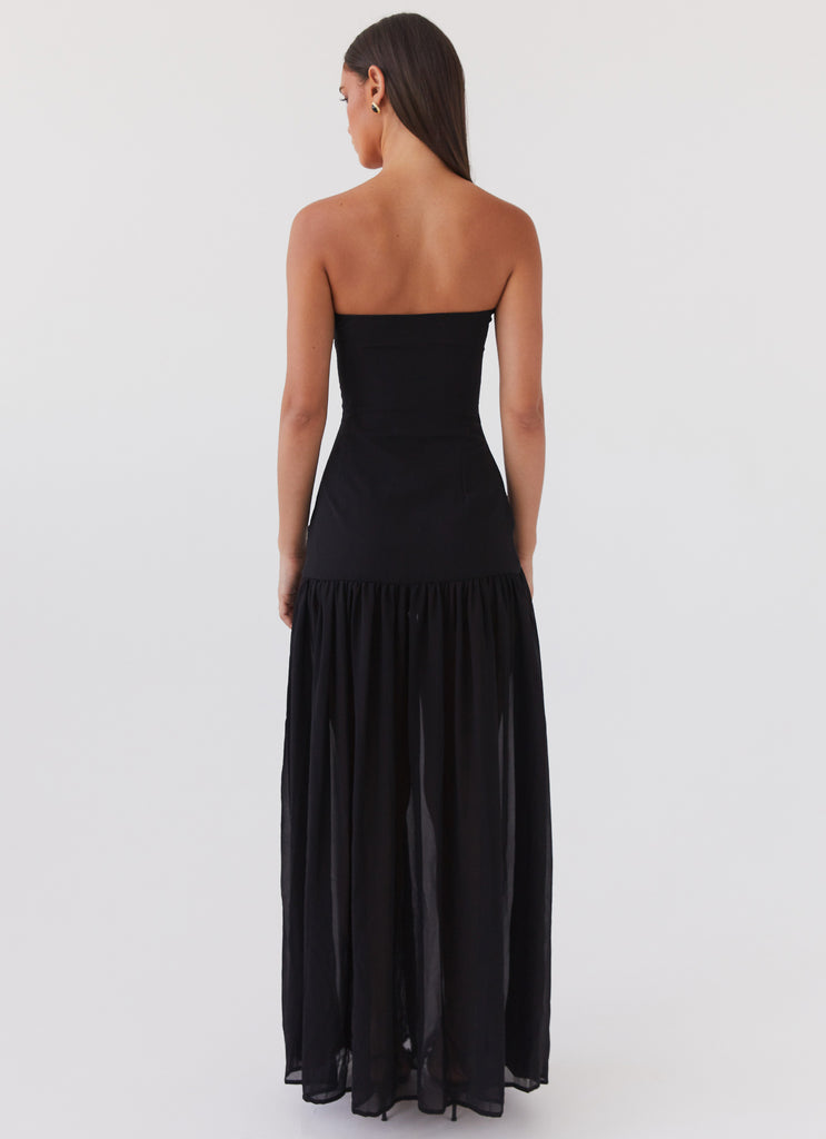 Eden Strapless Maxi Dress - Black