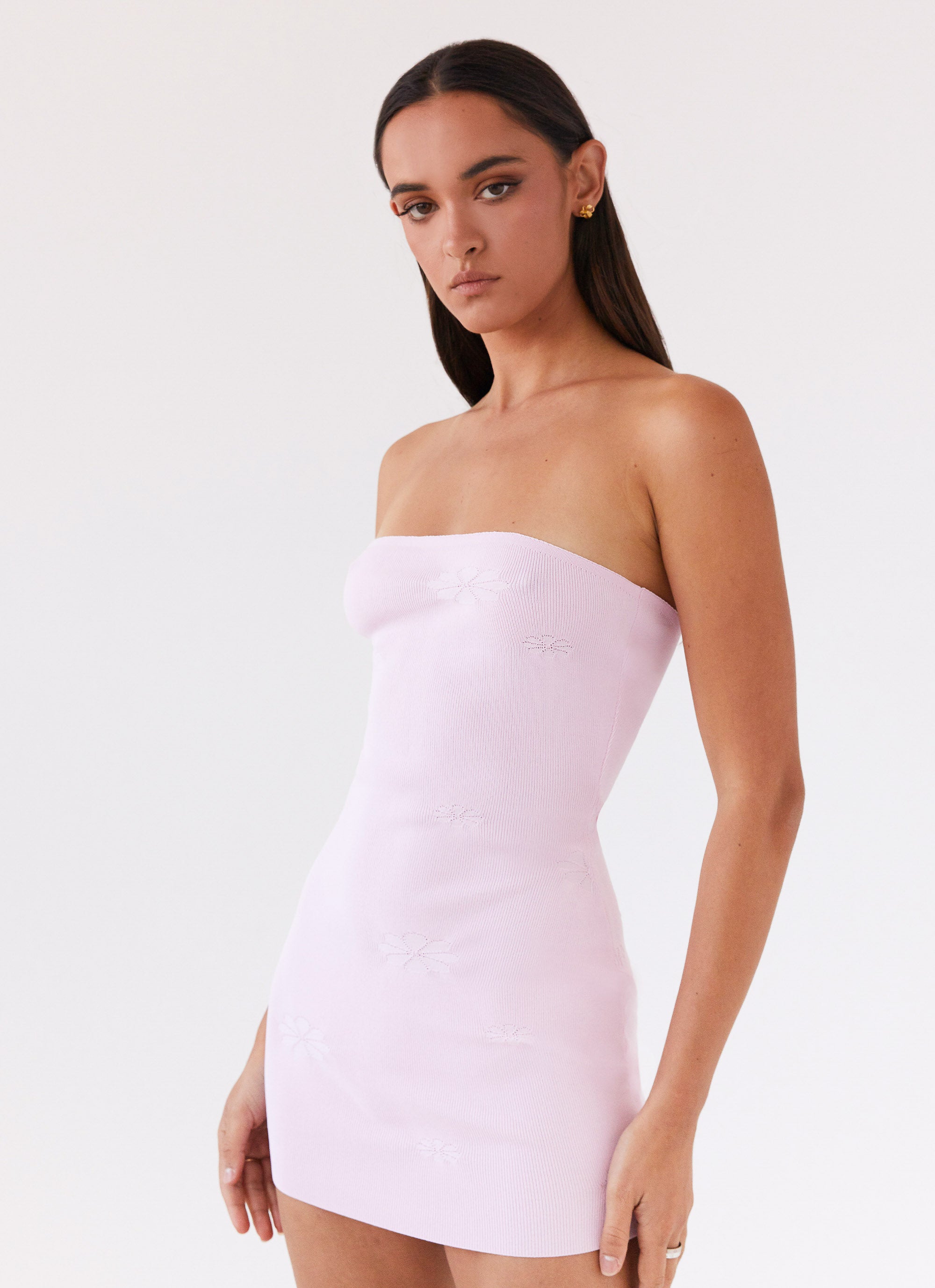 Ashton Strapless Knit Mini Dress - Pink Ashton Strapless Knit Mini Dress - Pink