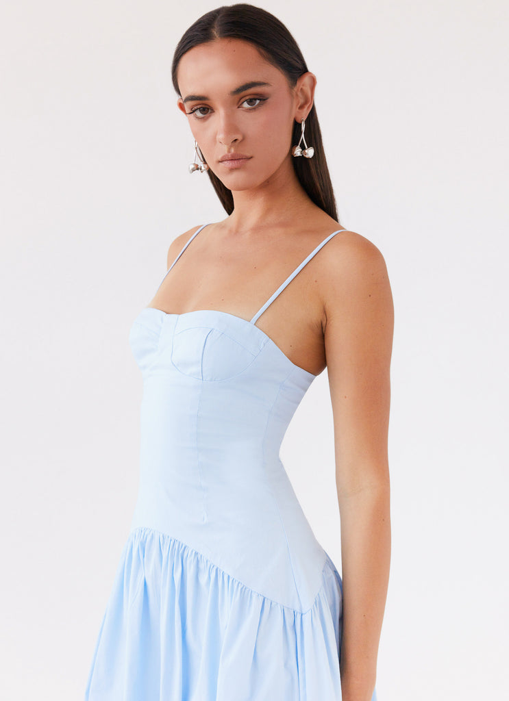 Yvette Corset Midi Dress - Blue Yvette Corset Midi Dress - Blue