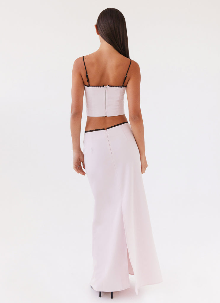 Rushing Back Maxi Skirt - Mauve