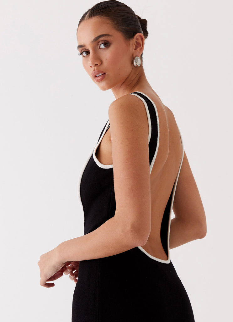 Lost In Paris Knit Maxi Dress - Black Lost In Paris Knit Maxi Dress - Black
