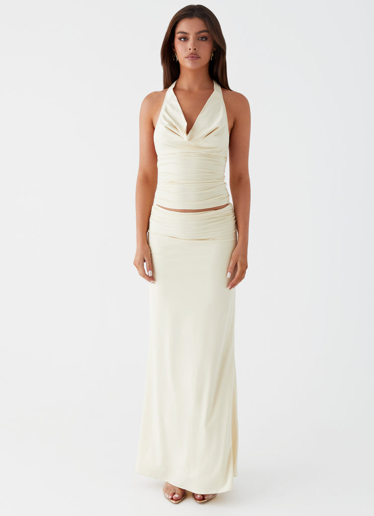 Women's maxi skirts yellow on sale