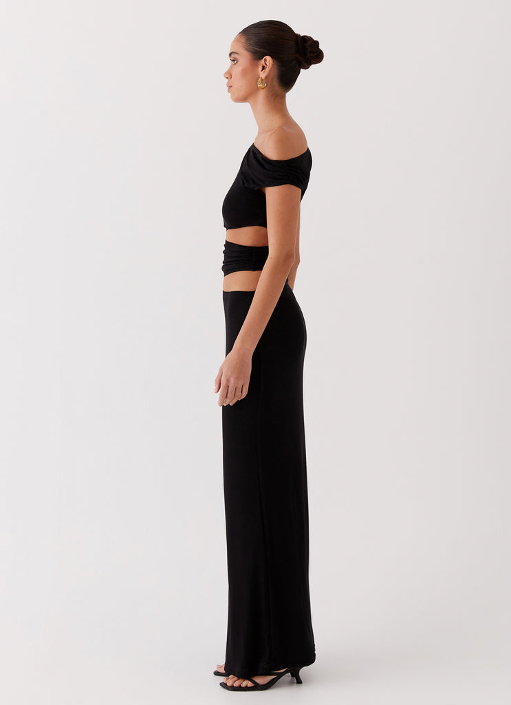 Margot One Shoulder Maxi Dress - Black