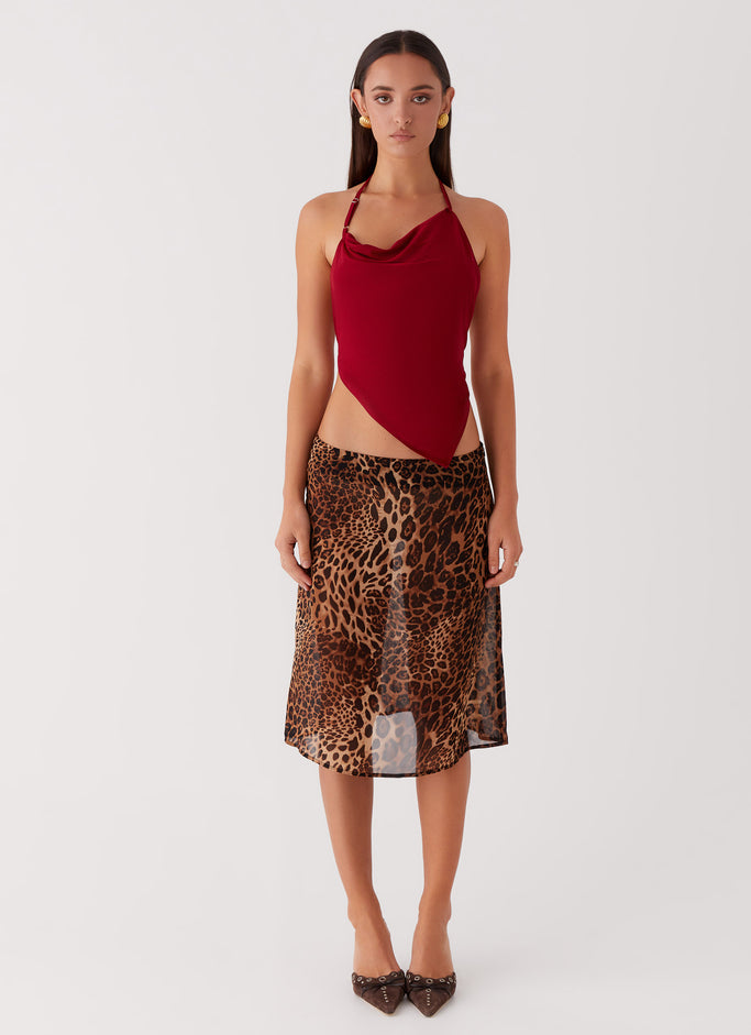 Caley Lee Asymmetric Top - Red