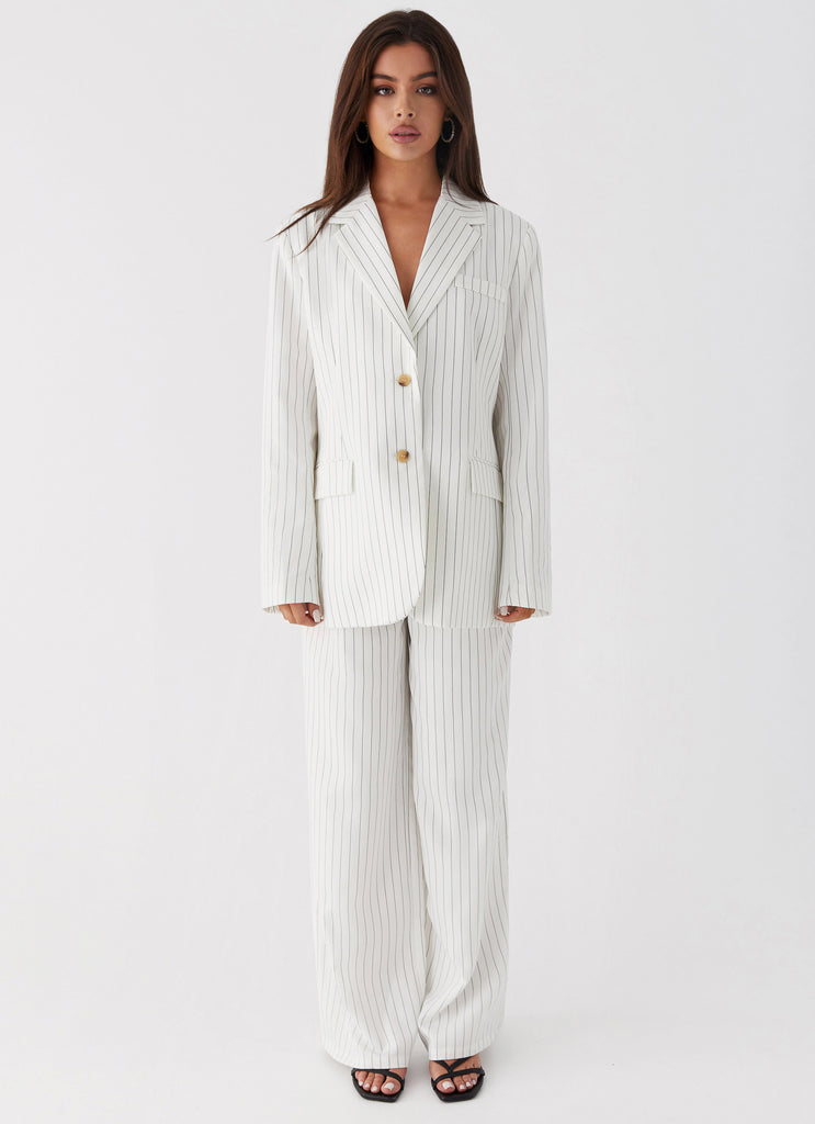 Oversized pinstripe blazer on sale