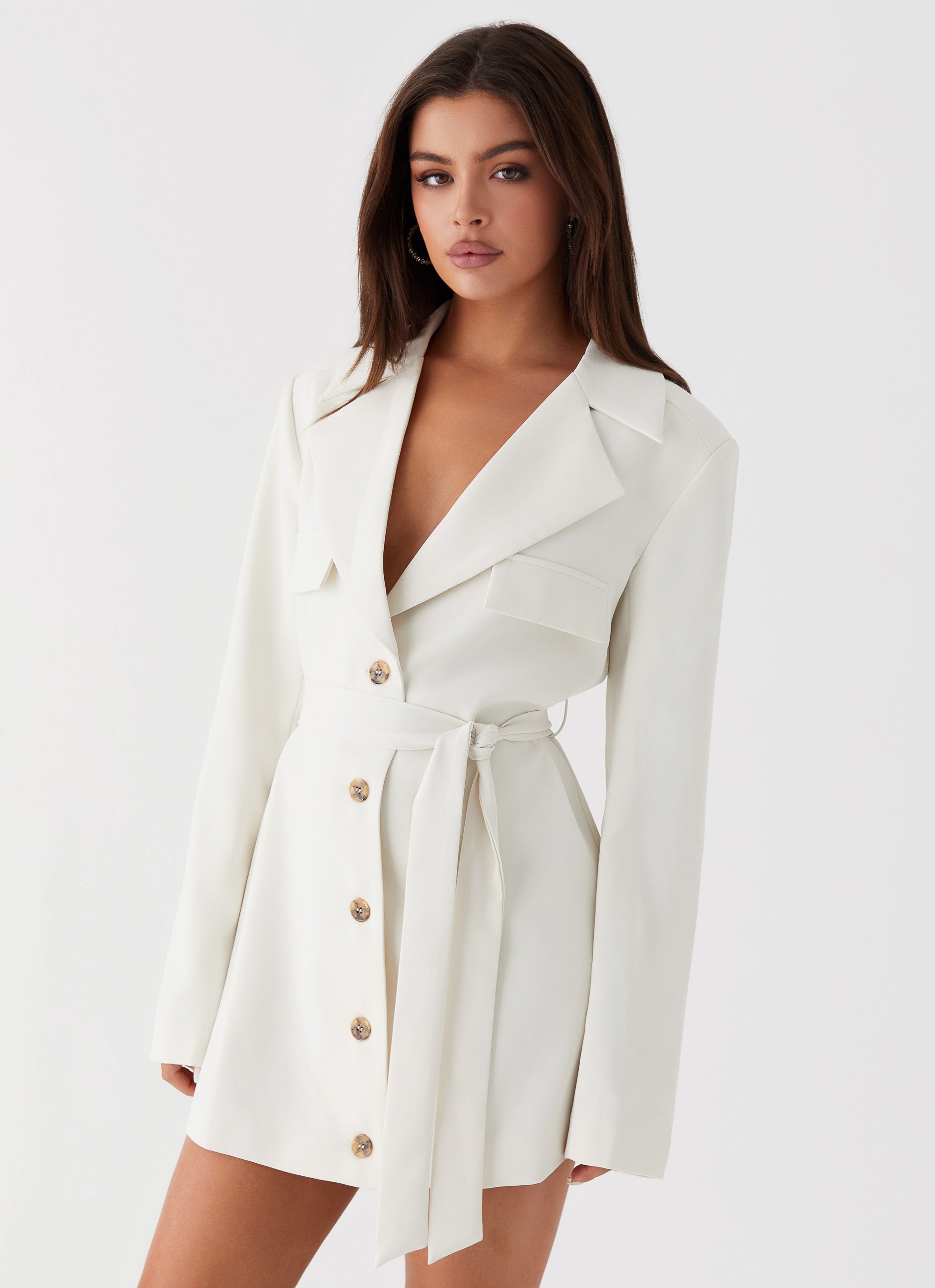 Safia Blazer Mini Dress - White Peppermayo US Safia Blazer Mini Dress - White Peppermayo US