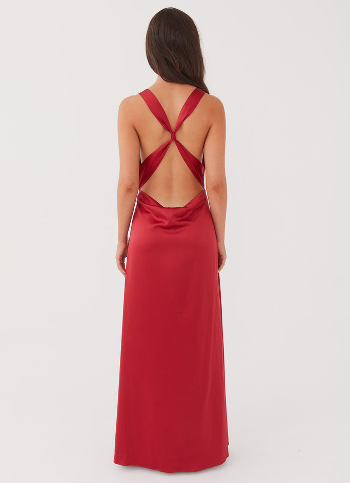 Musa Maxi Dress - Cherry Red