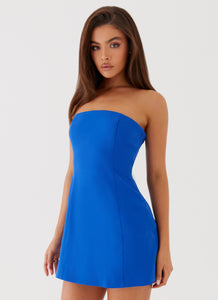 Ayanna Strapless Mini Dress - Cobalt