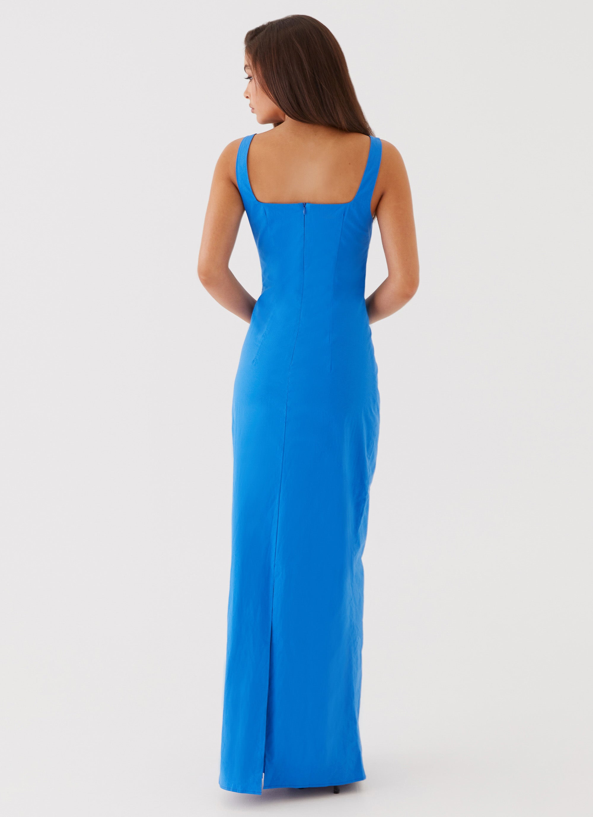 Sonya Square Neck Maxi Dress - Cobalt – Peppermayo US