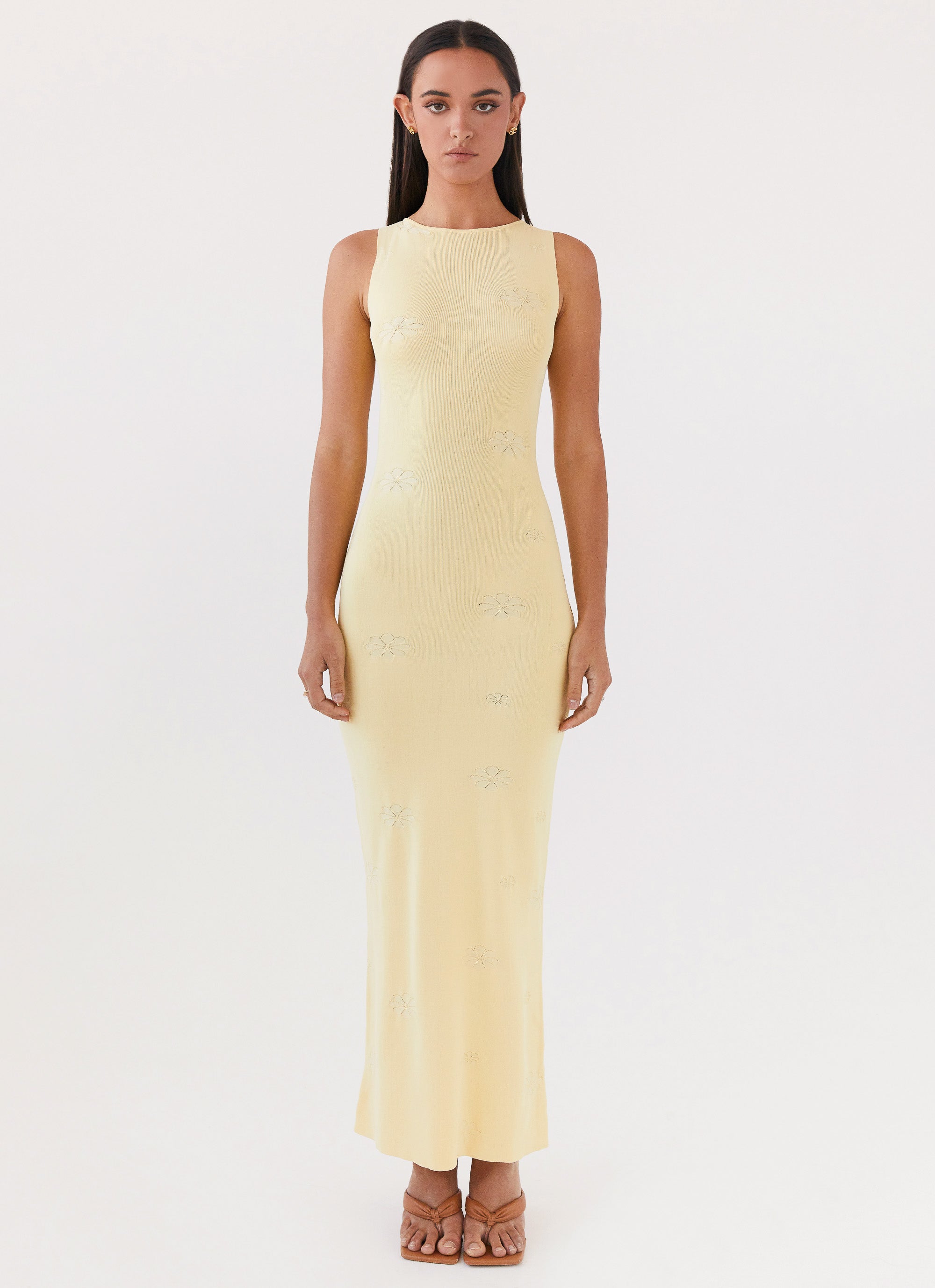 Holly Knit Maxi Dress - Yellow – Peppermayo US