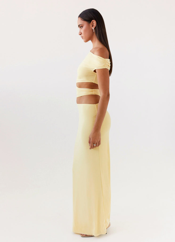 Margot One Shoulder Maxi Dress - Yellow