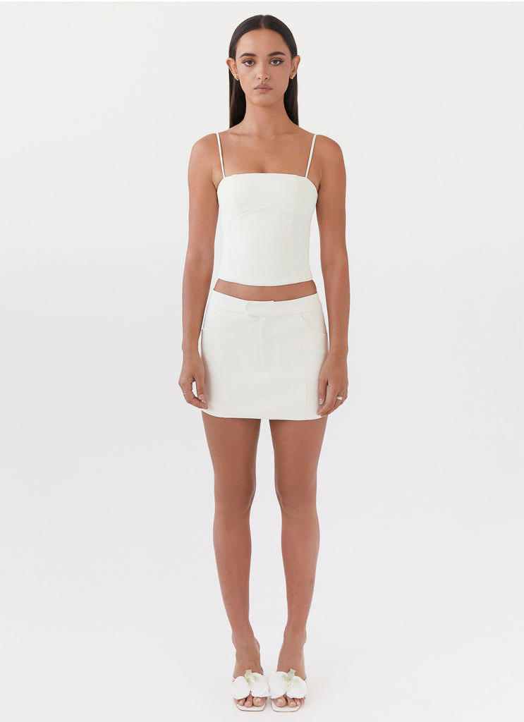 Eliana Suit Mini Skirt - Ivory
