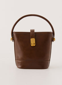 Womens Terrie Bag in the colour Brown in front of a light grey background