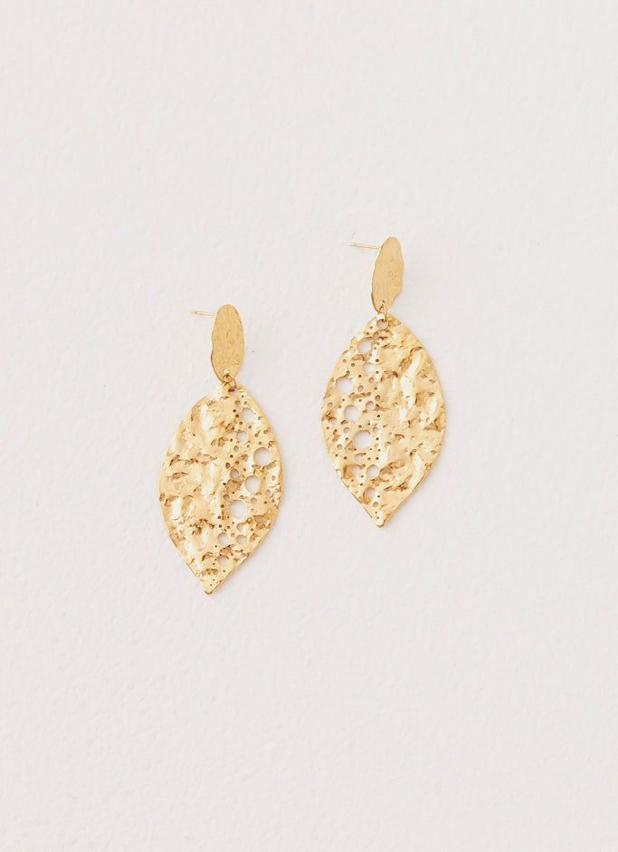 Palm Earrings - Gold