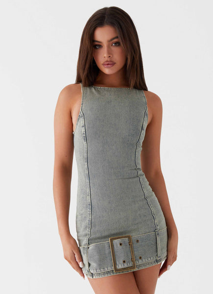 peppermayo denim dress Dark Matter Mini Dress