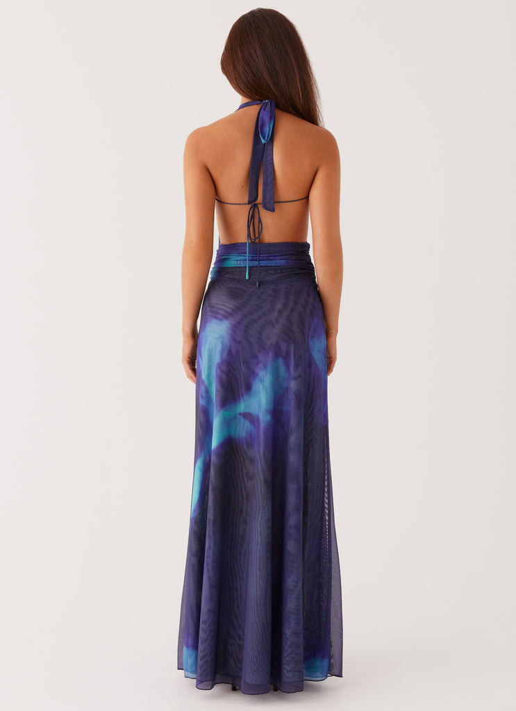 Elysia Chiffon Maxi Dress - Cyber Rose Peppermayo US Elysia Chiffon Maxi Dress - Cyber Rose Peppermayo US