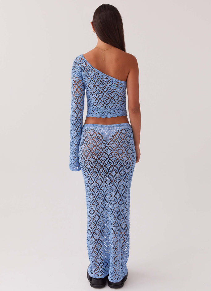 Merliah Crochet Maxi Skirt - Blue