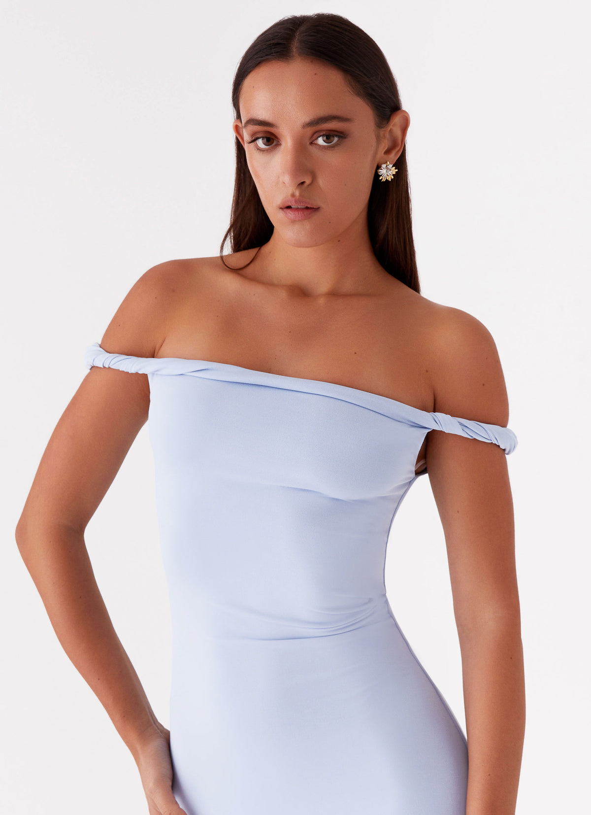 Arabella Twist Shoulder Maxi Dress