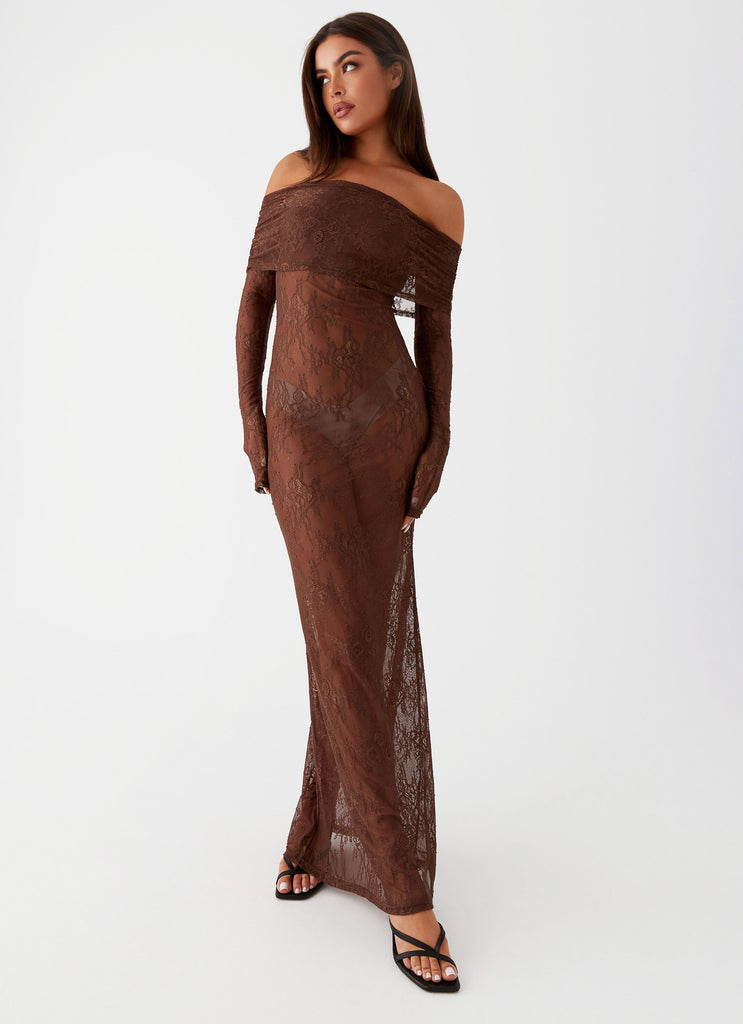 Nadia Lace Maxi Dress - Chocolate Peppermayo US Nadia Lace Maxi Dress - Chocolate Peppermayo US