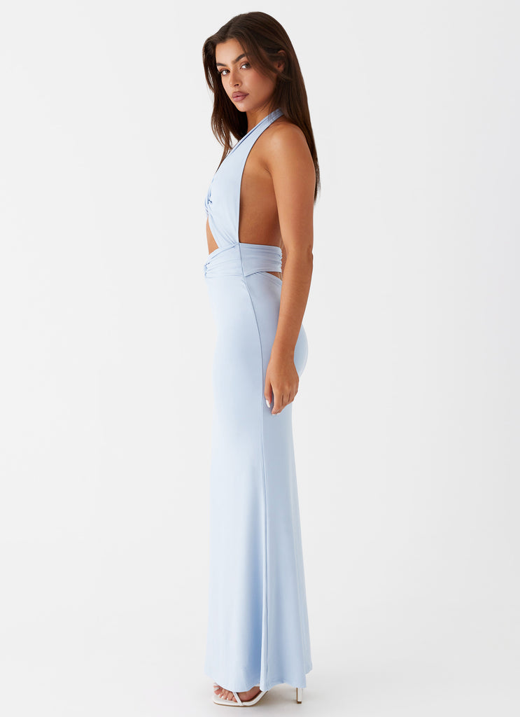 Carolina Twist Maxi Dress - Blue Peppermayo US Carolina Twist Maxi Dress - Blue Peppermayo US