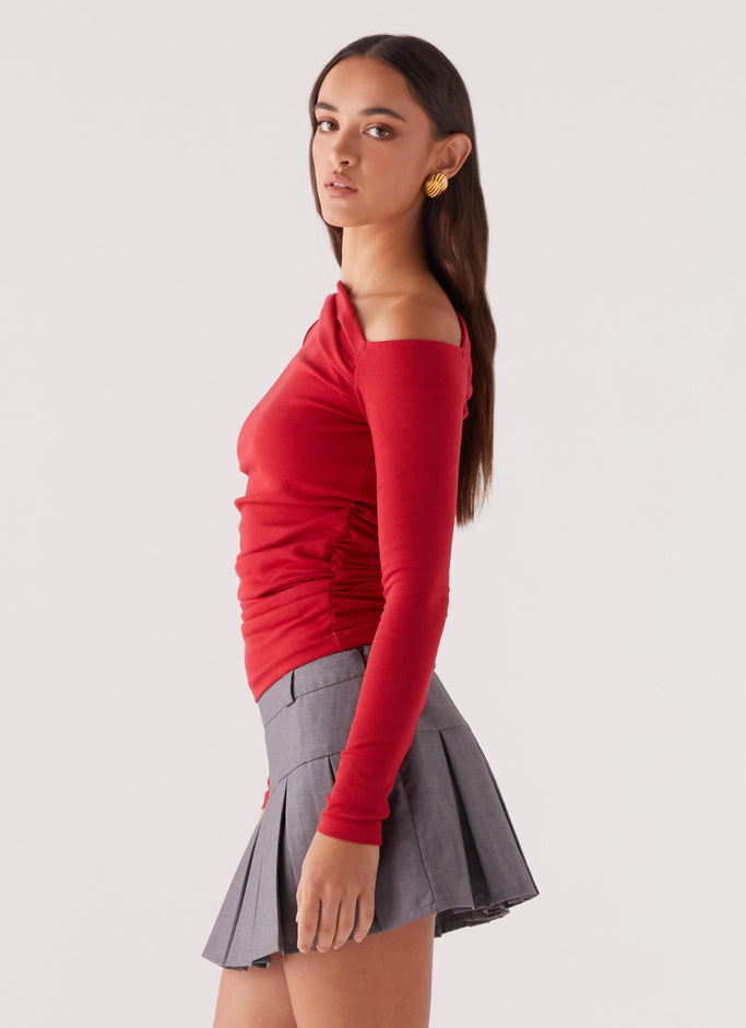 Danica Pleated Mini Skirt - Charcoal