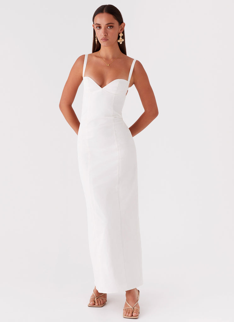 Naomi Backless Maxi Dress - Off White Peppermayo US Naomi Backless Maxi Dress - Off White Peppermayo US