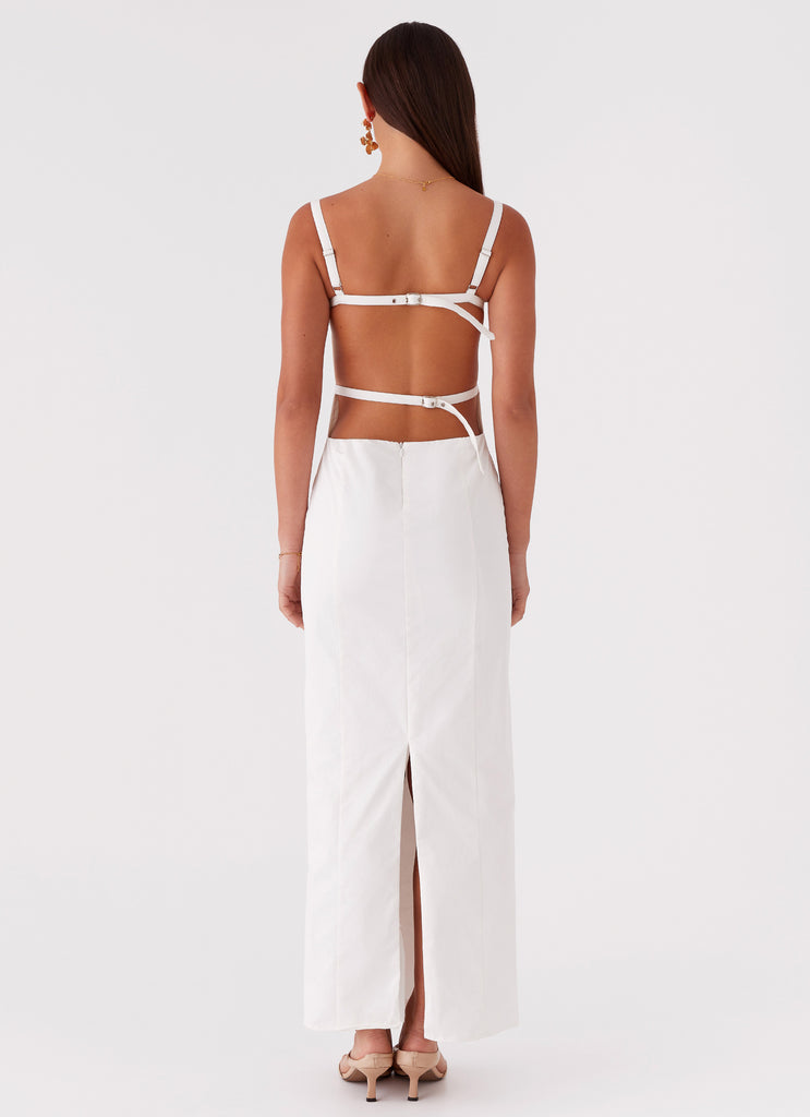 Naomi Backless Maxi Dress - Off White Peppermayo US Naomi Backless Maxi Dress - Off White Peppermayo US