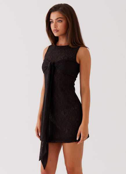 Midnight Muse Lace Mini Dress - Black Peppermayo US Midnight Muse Lace Mini Dress - Black Peppermayo US