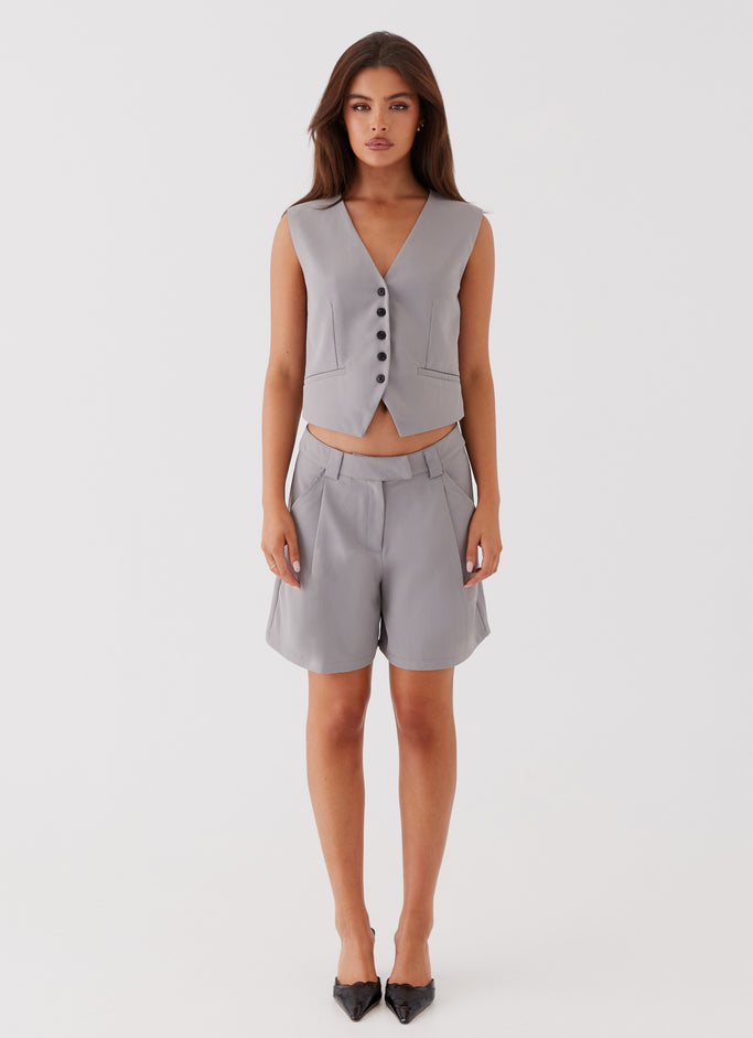 Shivonne Tailored Shorts - Grey