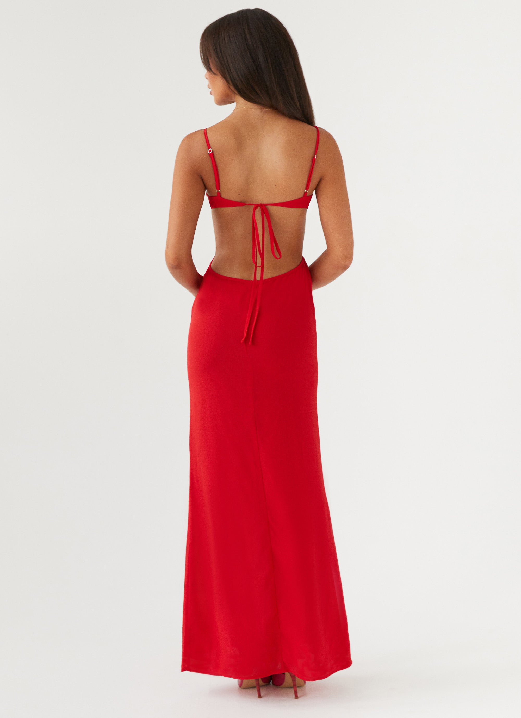 Klara Cut Out Maxi Dress - Red Klara Cut Out Maxi Dress - Red