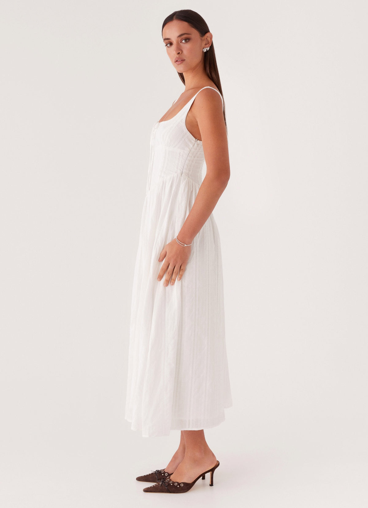 peppermayo white dress Sorority | Jasmanie Maxi Dress Sweetheart neckline Peppermayo | Dresses | Peppermayo