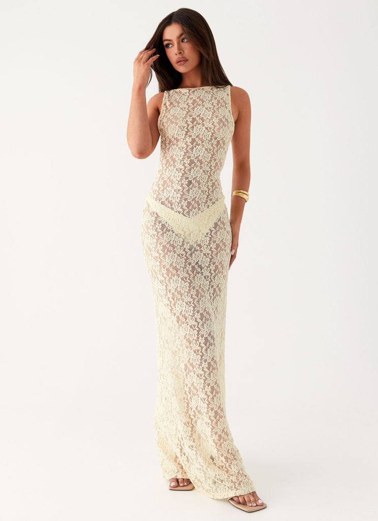 Promised Land Lace Maxi Dress - Ivory Peppermayo US Promised Land Lace Maxi Dress - Ivory Peppermayo US