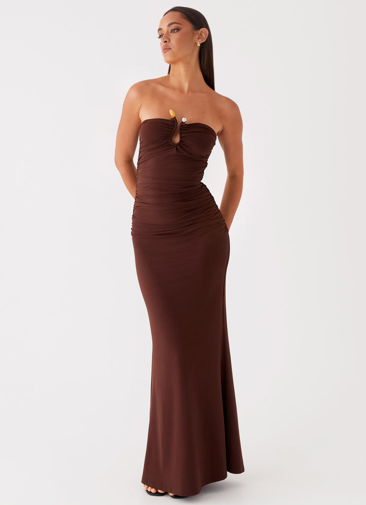 Rudy Maxi Dress - Brown Peppermayo US Rudy Maxi Dress - Brown Peppermayo US