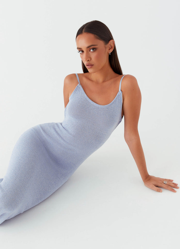 Scarlett Steel Maxi Dress - Powder Blue Peppermayo US Scarlett Steel Maxi Dress - Powder Blue Peppermayo US
