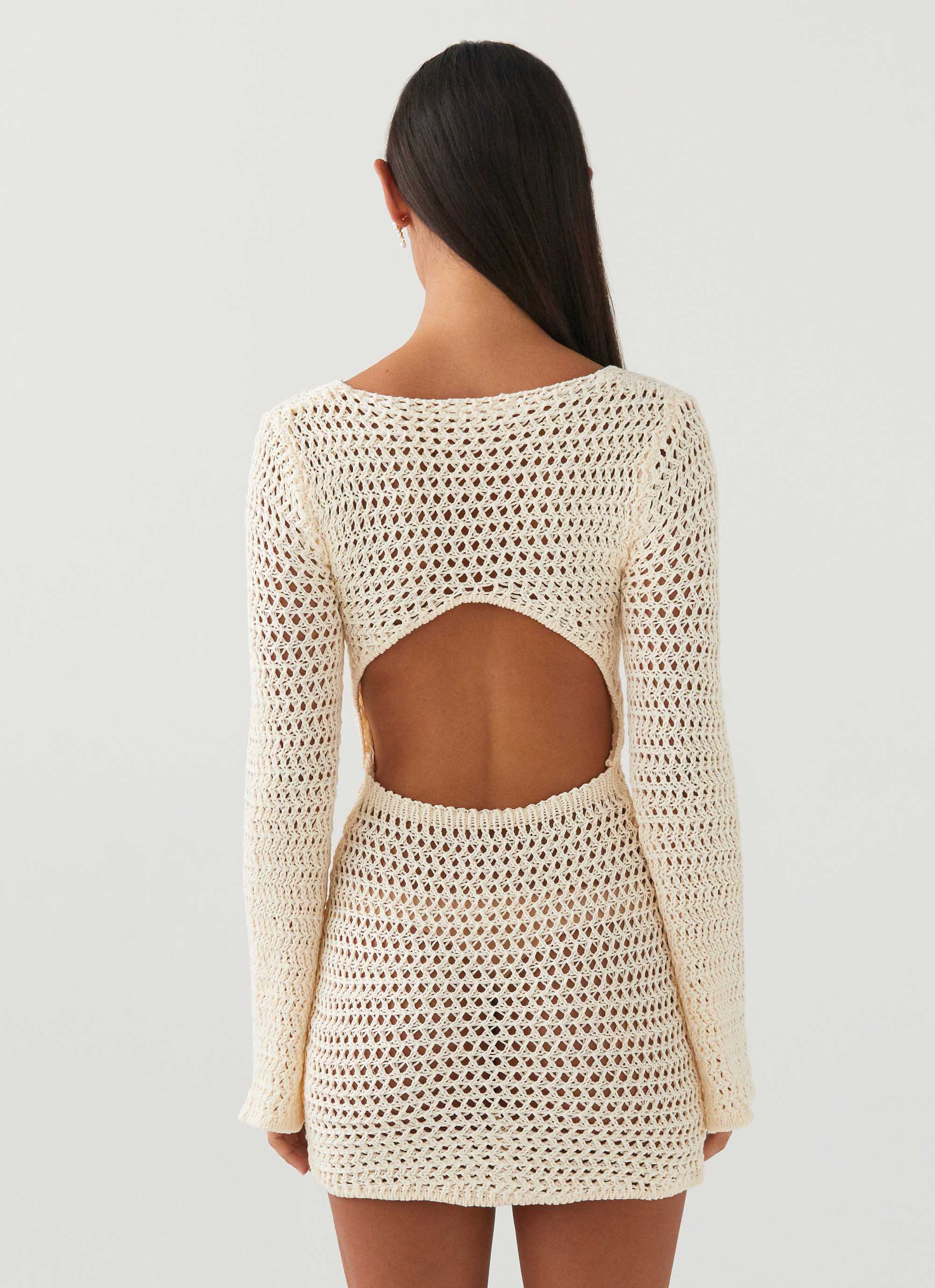 Down For The Ride Crochet Mini Dress - Ivory Down For The Ride Crochet Mini Dress - Ivory